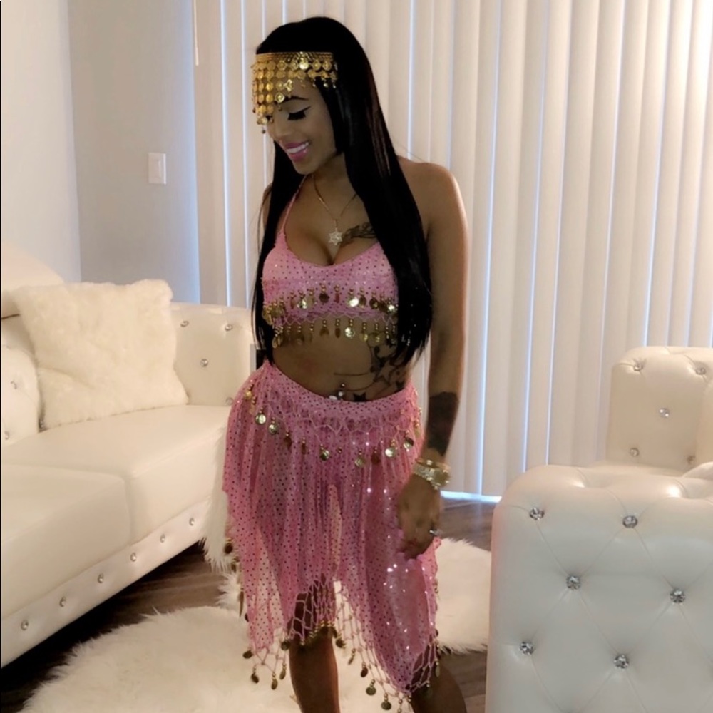Halloween pink belly dancer set